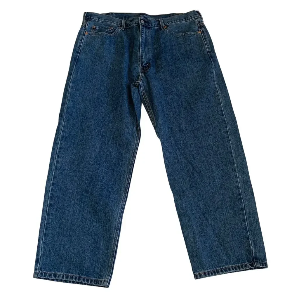 Levi's 550 Men's Size 44x30 Relaxed Fit Tapered Non-Stretch Denim Jeans